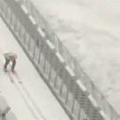 Ski jumping fail
