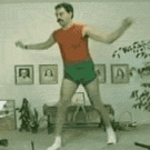 Guy doing aerobics