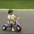 Little girl tricycle fail