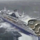 Cruise liner vs. waves