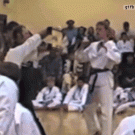 Karate demonstration headshot