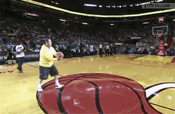 LeBron James Tackles Half-court Shot Guy | Best Funny Gifs Updated Daily