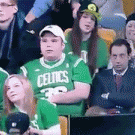 Boston Celtics lady fan supports the team