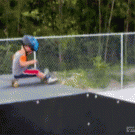 Kid in skate park