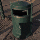 Trash can optical illusion