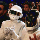 Daft Punk clapping at the Grammy's