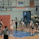 Basketball player distracts opponent during free throw