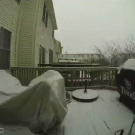 Massive snow fall in time-lapse