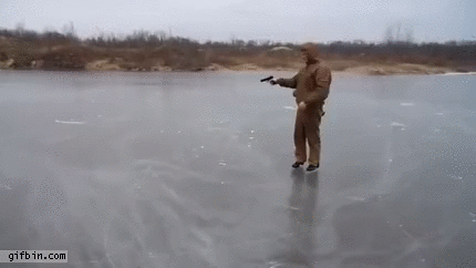 Bullet Spins On Ice After Being Shot | Best Funny Gifs Updated Daily