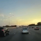 Car on highway loses control and recovers