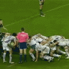 Rugby referee gets tackled