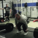Guy pukes while lifting weights