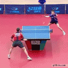 Ping pong behind-the-back shot  (Quentin Robinot)