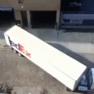 FedEx truck reverse garage parking