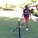 Marisa Arriaga softball bat trick