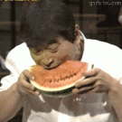 Eating melons head explosion