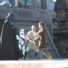Darth Vader loses light saber