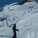 Skiers witness an avalanche