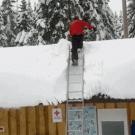 How to clear snow off the roof