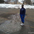 Jump in a puddle prank