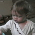 Baby blowing bubbles fail