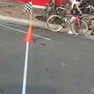 Cyclist wins race like a boss