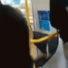 Guy jumps out of moving train