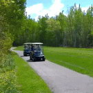 Guy goes through golf cart wind shield