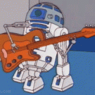 R2-D2 playing the guitar