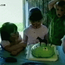 Kid throws up on birthday cake