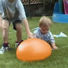 Baby vs. water ballon