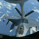 Refueling jet in mid-air