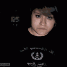 Webcam emo girl with knife