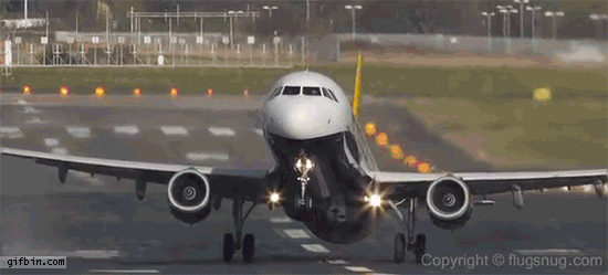 Strong Crosswind Take-off | Best Funny Gifs Updated Daily