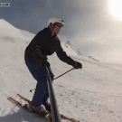Guy loses iPhone while skiing