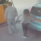 Woman at gas station sets mans car on fire for refusing to give her a cigarette