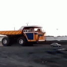 450-ton dump truck crushes car