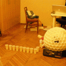 Making a paper cup ball