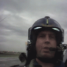 Jet pilot taking off