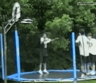 Trampoline Basketball Shot Fail | Best Funny Gifs Updated Daily