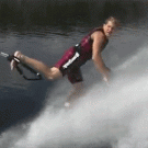 Barefoot waterskiing push-ups (Chris Morrison)
