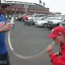 Phillies fan drinking from bong gets a high-five from cop