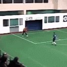 Goalie throws own-goal