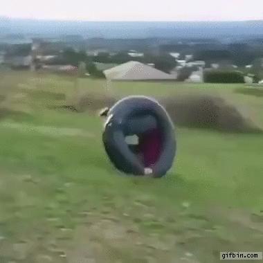 Riding downhill in tire (almost) gone bad
