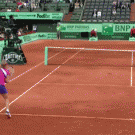 Lucky tennis shot 