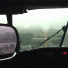 Rain impaires plain's visibility while landing