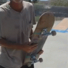55-year-old skater does impressive trick