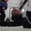 Guy loses cell phone while ice fishing