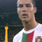 Ronaldo spits in the vuvuzela