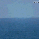 Aircraft comes out of the ocean